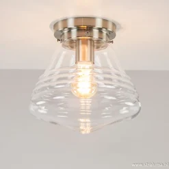 Glazen plafondlamp helder Art Deco>Straluma Discount