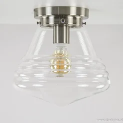 Glazen plafondlamp helder Art Deco><noscript><img width=
