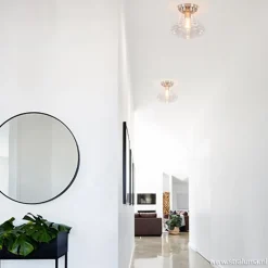 Glazen plafondlamp helder Art Deco><noscript><img width=