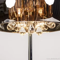 Glazen tafellamp Pearl met chroom>Straluma