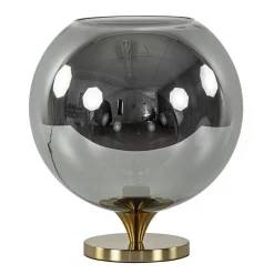 Globe tafellamp smoke/titanium met gouden voet>Straluma Clearance
