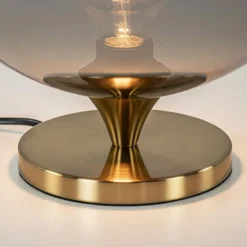 Globe tafellamp smoke/titanium met gouden voet></noscript>Straluma Clearance