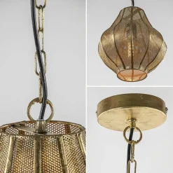 Gouden Oosterse hanglamp Micha met ketting Light & Living><noscript><img width=