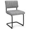 Grijze eetkamerstoel met zwart frame>Straluma New
