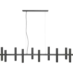 Grote design hanglamp tubes mat zwart 14-lichts>Straluma Clearance