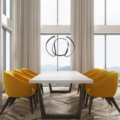 Grote design hanglamp zwart LED><noscript><img width=