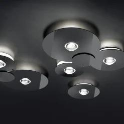 Grote design LED plafondlamp Bugia Mega glossy zwart><noscript><img width=