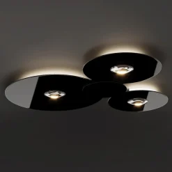 Grote design LED plafondlamp Bugia Mega glossy zwart><noscript><img width=