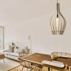 Grote hanglamp blank houten kap met zwart></noscript>Straluma Hot