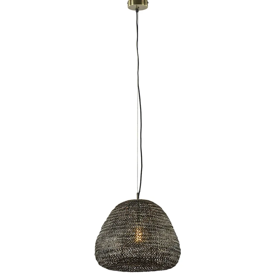 Grote hanglamp Finou antiek brons met zwart>Straluma Outlet