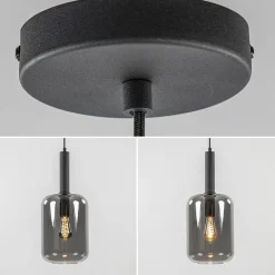 Grote hanglamp Lekar zwart met smoke glas></noscript>Straluma Clearance