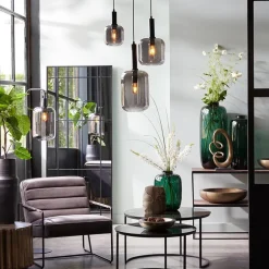 Grote hanglamp Lekar zwart met smoke glas></noscript>Straluma Clearance