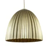 Grote hanglamp mat goud met relief 50 cm>Straluma