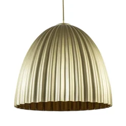Grote hanglamp mat goud met relief 50 cm>Straluma