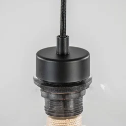 Grote hanglamp zwart 11- lichts multipendel helder glas><noscript><img width=