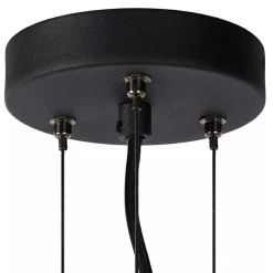 Grote hanglamp zwart met smoke glazen kap><noscript><img width=