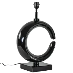 Grote lampvoet Maan shiny zwart>Straluma Hot