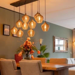 Grote landelijke hanglamp 10-lichts antiek brons Alvaro><noscript><img width=