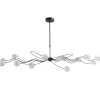 Grote LED hanglamp zwart met helder glazen bollen>Straluma New