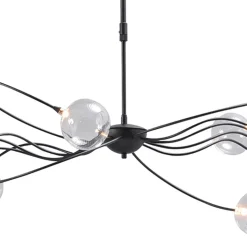 Grote LED hanglamp zwart met helder glazen bollen></noscript>Straluma New