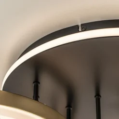 Grote LED Plafondlamp goud/zwart 3-standen dimbaar><noscript><img width=