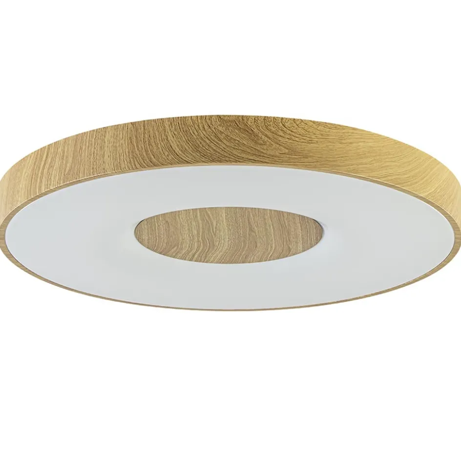 Grote LED plafondlamp met houtlook 65 cm>Straluma Sale