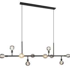 Grote 10-lichts eettafelhanglamp zwart exclusief lichtbronnen>Straluma Sale