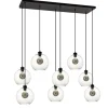 Grote 8-lichts multipendel/ hanglamp met helder glas>Straluma Hot