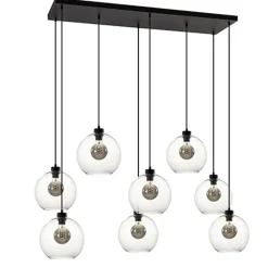 Grote 8-lichts multipendel/ hanglamp met helder glas>Straluma Hot