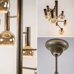 Grote 7-lichts Vide hanglamp brons></noscript>Straluma Hot