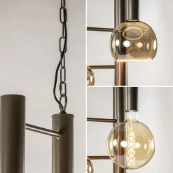 Grote 7-lichts Vide hanglamp brons></noscript>Straluma Hot