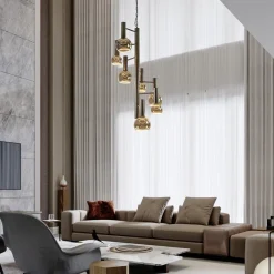 Grote 7-lichts Vide hanglamp brons></noscript>Straluma Hot