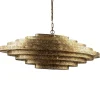 Grote metalen hanglamp ovaal brons>Straluma Discount
