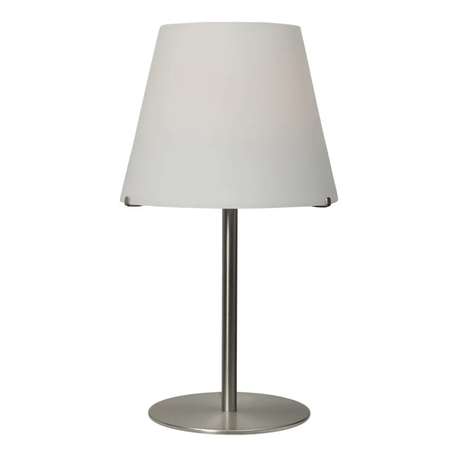 Grote moderne tafellamp Calabro nikkel glas>Straluma Best