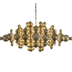 Grote ovale hanglamp Blow mat brass>Straluma Sale
