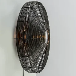 Grote wandlamp Mataka donker bruin rotan inclusief snoer>Straluma New