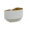 Half ronde wandlamp wit met goud>Straluma