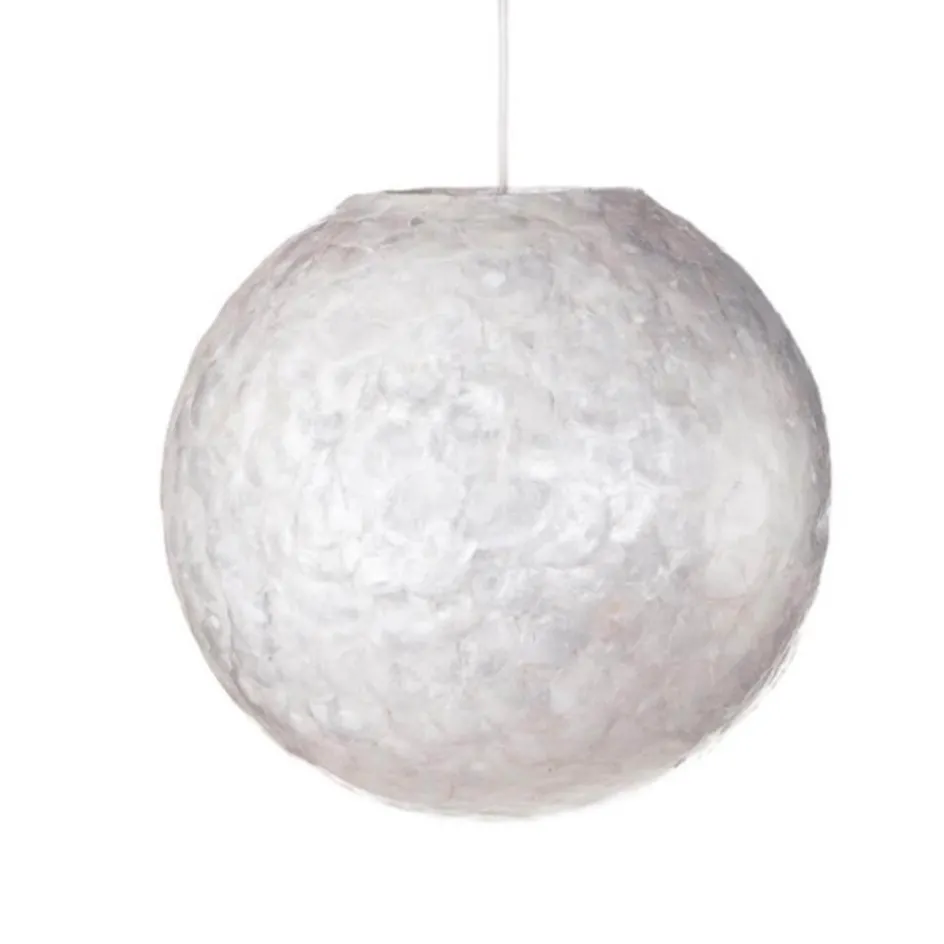 Hanglamp 40 cm rond creme schelpen>Straluma Online