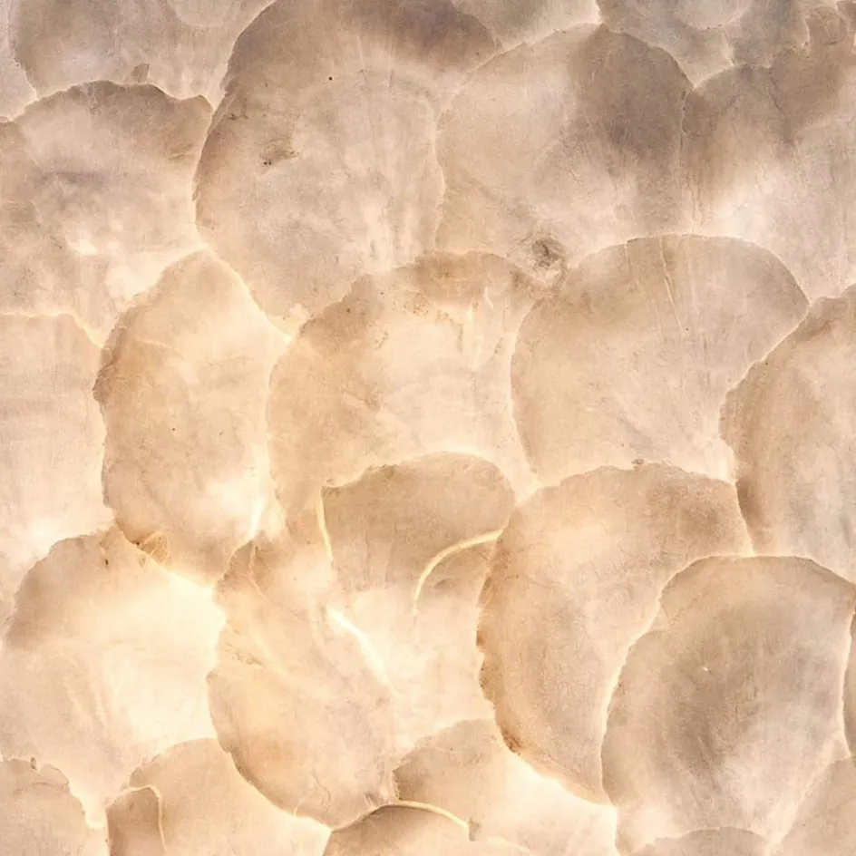 Hanglamp 40 cm rond creme schelpen>Straluma Online