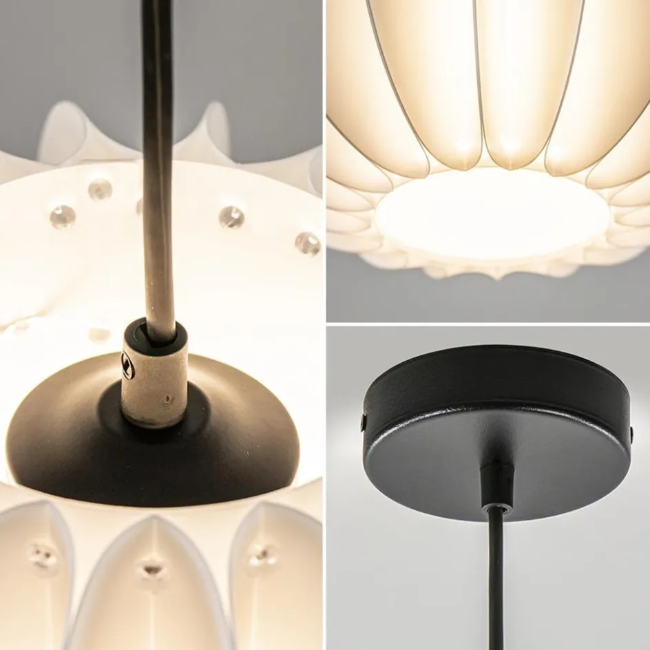 Hanglamp Arena 1L 30cm zwart/kap wit>Straluma Discount