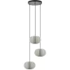 Hanglamp Arena 3L rond zwart/kap wit>Straluma New