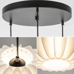 Hanglamp Arena 3L rond zwart/kap wit><noscript><img width=