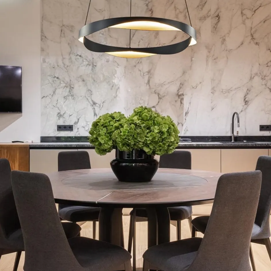 Hanglamp Ascoli 65 rond zwart/matgoud>Straluma Online