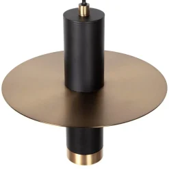 Hanglamp badkamer zwart met brons IP44></noscript>Straluma New