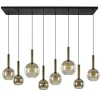 Hanglamp Bella 8L zwart/brons/smoke mix>Straluma Clearance