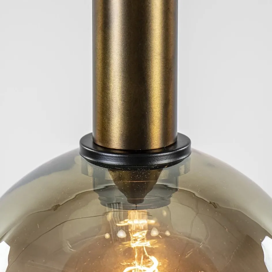 Hanglamp Bella 8L zwart/brons/smoke mix>Straluma Clearance