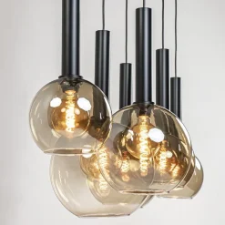 Hanglamp Bella Smoke 6L multipendel zwart/glas mix></noscript>Straluma New