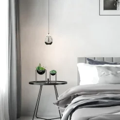 Hanglamp Black Egg 1L zwart/helder glas></noscript>Straluma