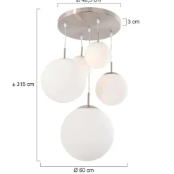Hanglamp bol Bollique 5x glas wit></noscript>Straluma Discount