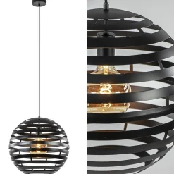 Hanglamp bol zwart 40cm>Straluma Clearance